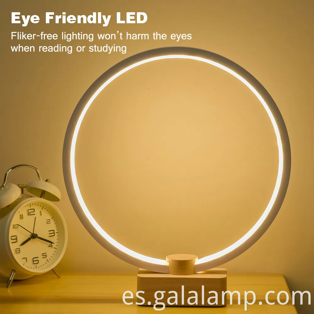 Madera sólida inteligente, lámpara de escritorio LED, creatividad única, regalo USB